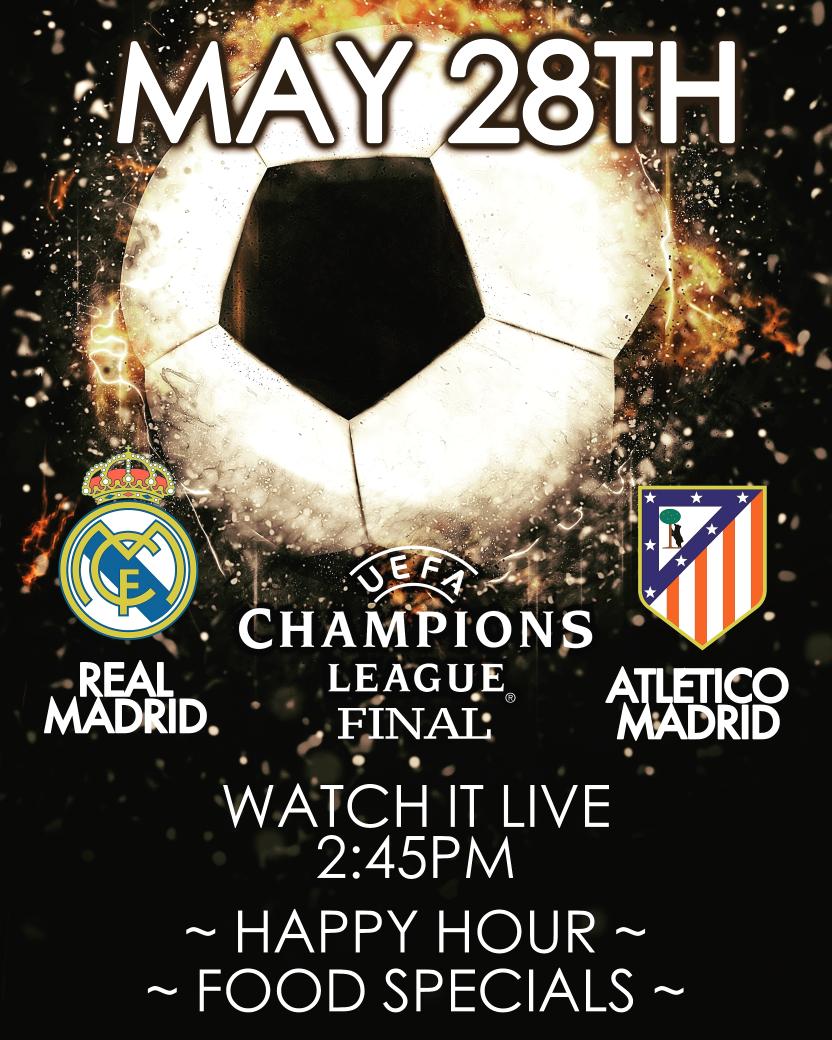 CombinaNYC's tweet photo. A reminder to join us tomorrow for Futbol and Happy Hour #uefa #futbol #realmadrid #atletico #sohonyc #tribeca https://t.co/pxgGZLM6dK