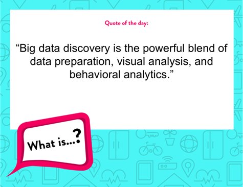 platfora's tweet image. What is #BigData Discovery and what are the 5 pillars that form its foundation? #BigData101 bit.ly/1NzdhvN