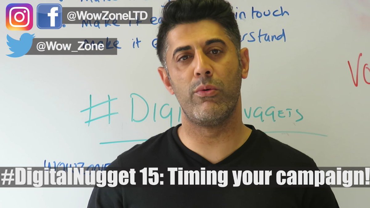 WowGroupLtd's tweet photo. #DigitalNugget Week 3 Episode 15: Timing Your Campaigns! It's ALL about timing folks, WATCHπ https://t.co/EgDLi5nf4L https://t.co/T6kNOllYYy