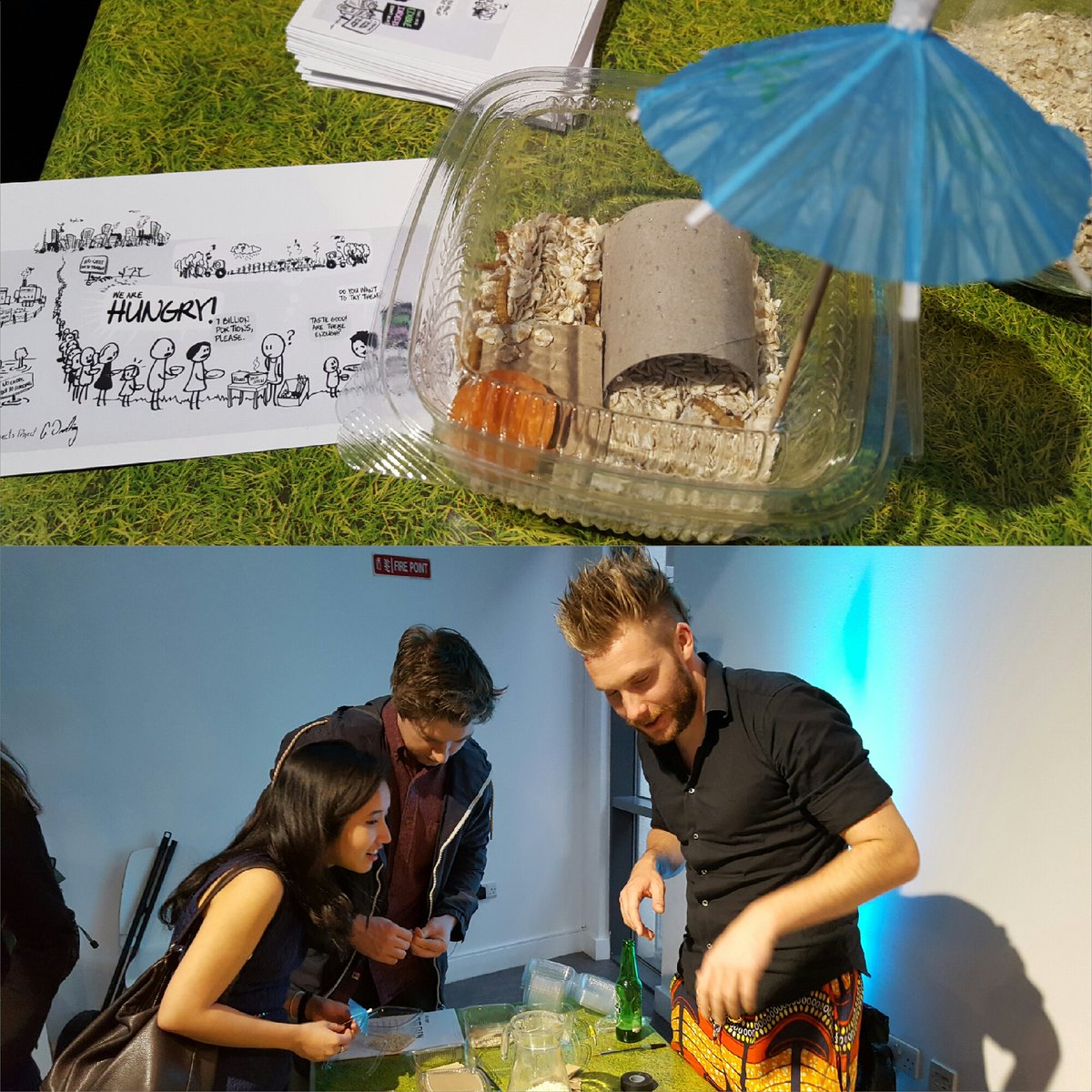SciGalleryDub's tweet photo. Making miniature bug farms to take home with @Bugs_for_Life at #GRANDSTRETCH - we especially enjoy the umbrellas! https://t.co/dinaOhP9jQ