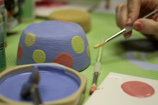 We'll be closed on Monday, but open tomorrow so spend part of your weekend painting pottery!