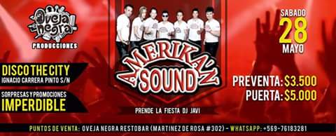 Amerikan sound con todo sus grandes exitos este Sabado 28 de Mayo en #Panguipulli  #OvejaNegra 

#amerikansound