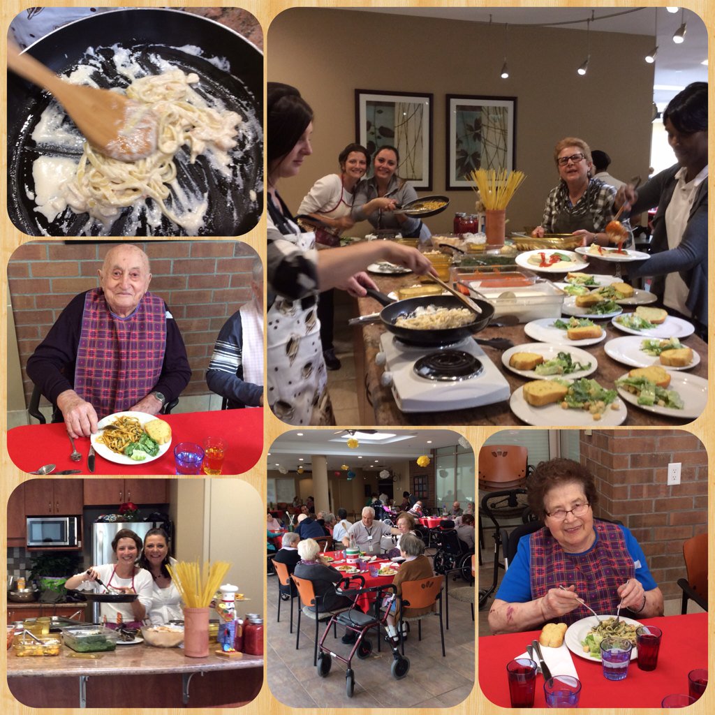 7th Floor enjoyed a homemade Pasta lunch earlier this month, planned by recreation assistant Maria! #vlgrec