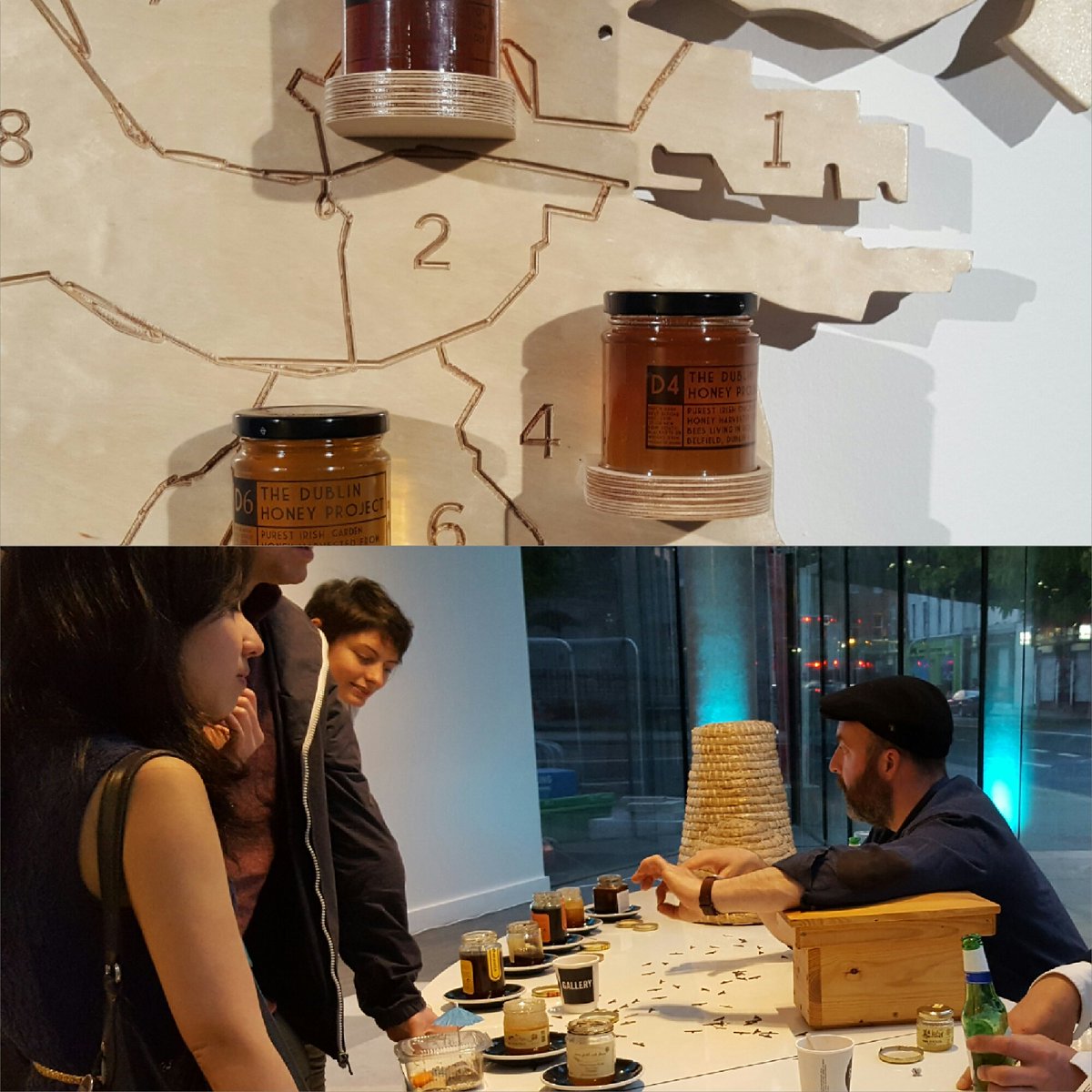 Live demo of the <a href="/dublinhoney/">Dublin Honey Project</a> project now at #GRANDSTRETCH - where's your favourite honey from? 🍯