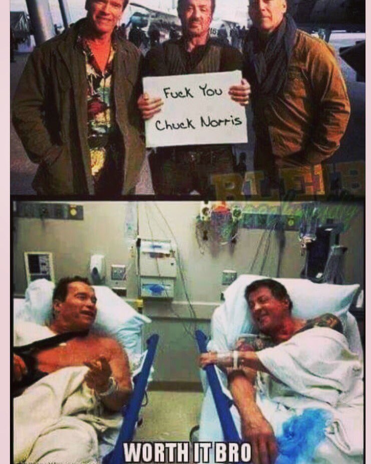 insteply's tweet image. Don't mess with #ChuckNorris - Not even if you are #Terminator #Rambo or #Rocky ! instagram.com/p/BF14uKxR5l1/ #like