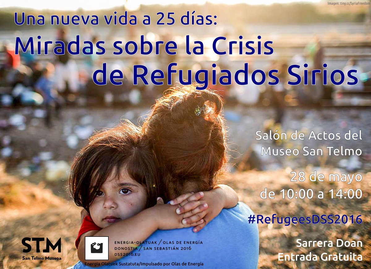 Mañana estamos en @SanTelmoMuseo. No te lo pierdas! #RefugeesDSS2016 #OlasDeEnergía <a href="/DSS2016/">Donostia 2016</a> dss2016.eu/es/agenda/una-…