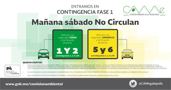 MenEx_MX's tweet photo. #EnFinDeSemanaYo #EntroEnCrisisCuando no circulo por #ContingenciaAmbiental
#ozono
Realiza tus envíos con @MenEx_MX! https://t.co/HZrxV6O2AC