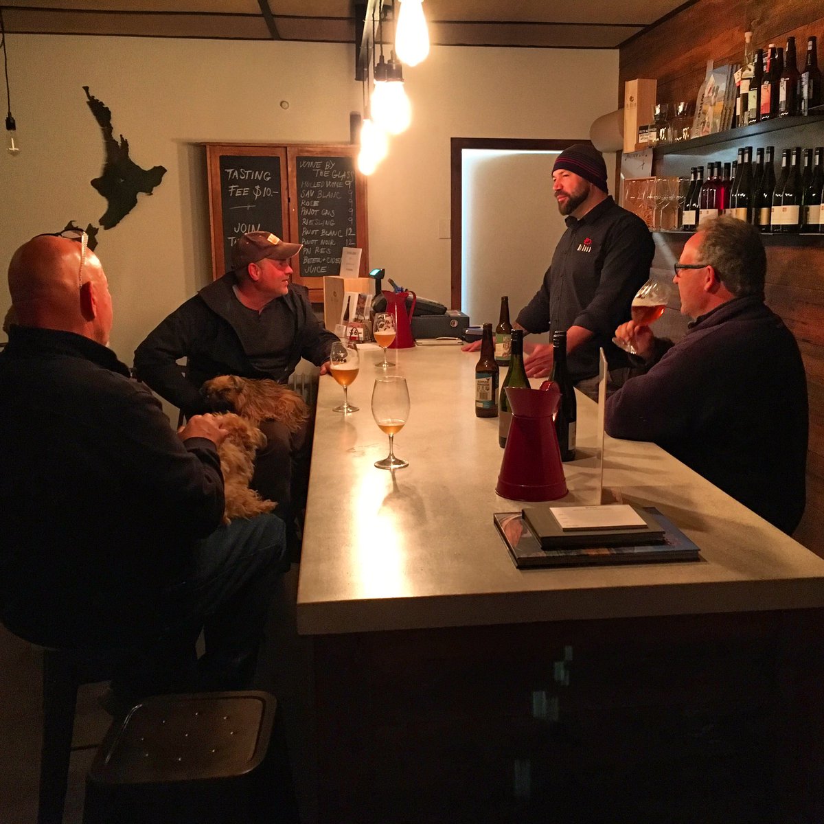 WineSolutionsNZ's tweet photo. Was great to have a cleansing #beer with #wine industry mates after a big week. Mt Rosa, Brennan, Bald Hills. https://t.co/l6uFewZXmV