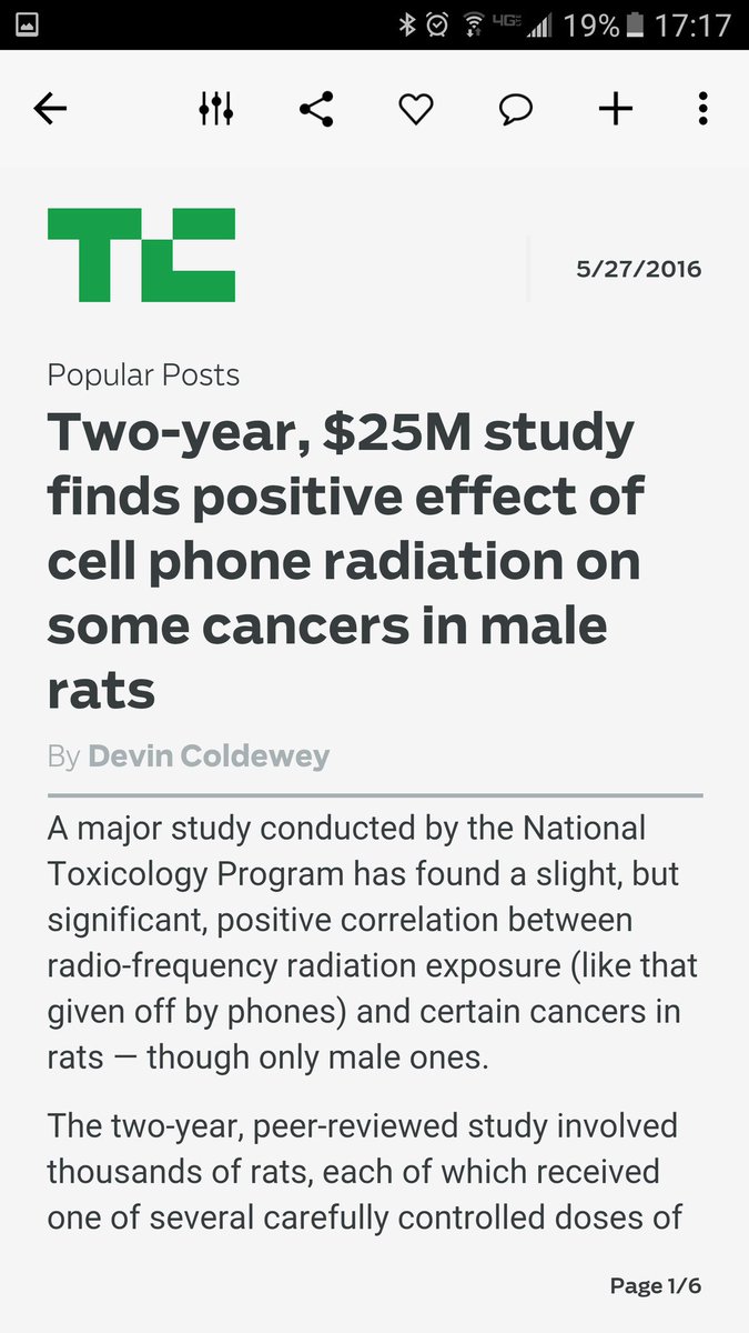 omriduek's tweet photo. The study actually showed positive CORRELATION between radiation and cancer #WrongHeadline @TechCrunch https://t.co/UFP6ckT1a9