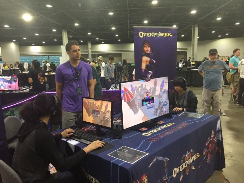 OverpowerGame's tweet photo. The #opgame booth off to a great start at #momocon #indiegames #gamedev @ShoutRTs @HyperRTs https://t.co/uX3NX2r0rh