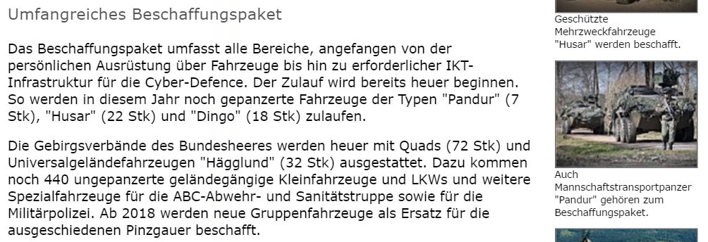 zgummer's tweet photo. Sieht aus als würde jeder bei der neuen Beschaffungstour vom Ö #Bundesheer was kriegen https://t.co/FDv45A7QaP https://t.co/KVNZAai6Cj