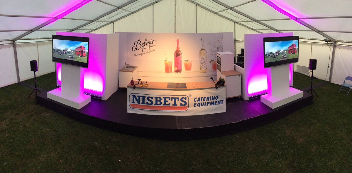 Stage set ready for <a href="/greatfooddrink/">Great Food and Drink</a> @belvoirff <a href="/Nisbets/">Nisbets</a> joint production with <a href="/GiorgiosEvents/">G L Productions</a>