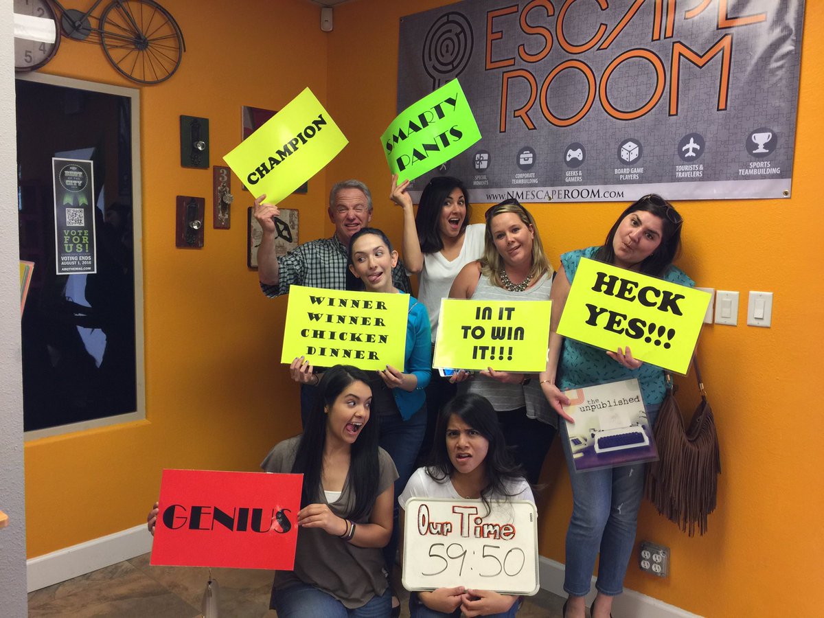 NMEscapeRoom's tweet photo. @ABQAmanda @GarrityPR you guys sure made it look easy!! https://t.co/oIHULLJGsY