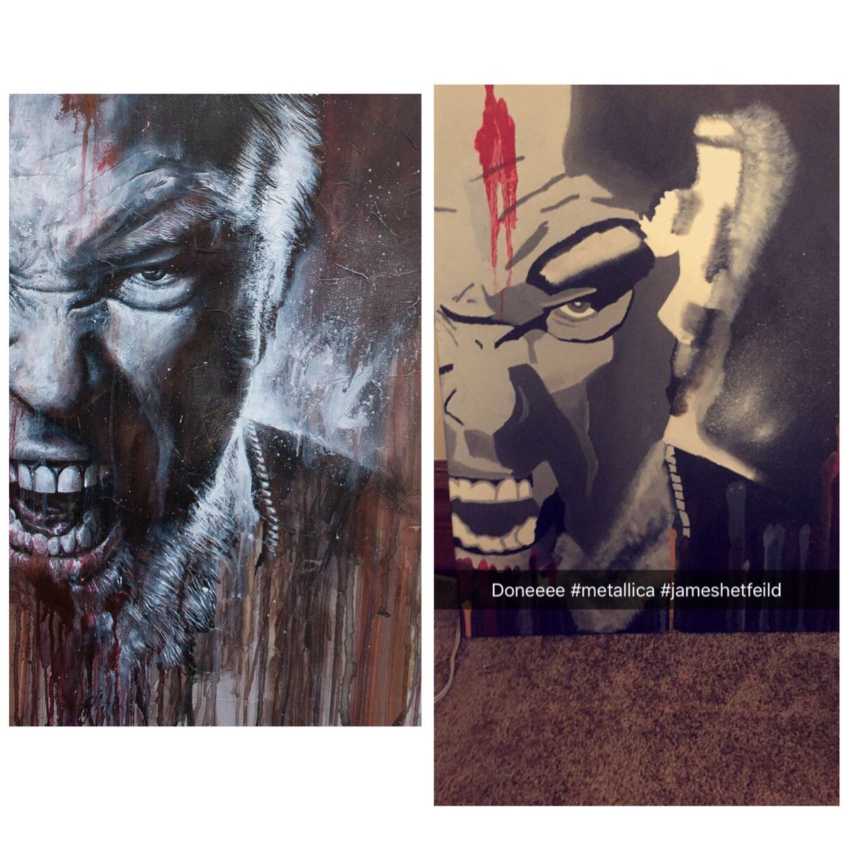 17kendra_lynn's tweet photo. Finished painting! #jameshetfeild #metallica https://t.co/gh9NdSugsI