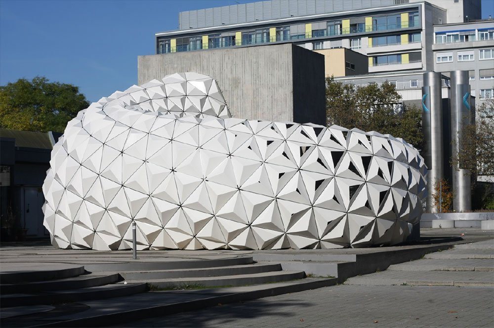Structural pavilion made from bioplastic by <a href="/itke_stuttgart/">itke</a> bit.ly/1U9rKjH #Sustainability #Future