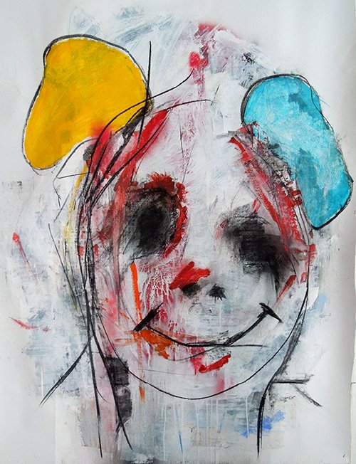 AnnCT_B's tweet photo. The Birthday Party, Ann 2016. Mixed Media on Paper, 1150w. X 1500h mm. #AnnCT #AnnBraunsteiner #art #NewZealand https://t.co/3TvAg6gYln