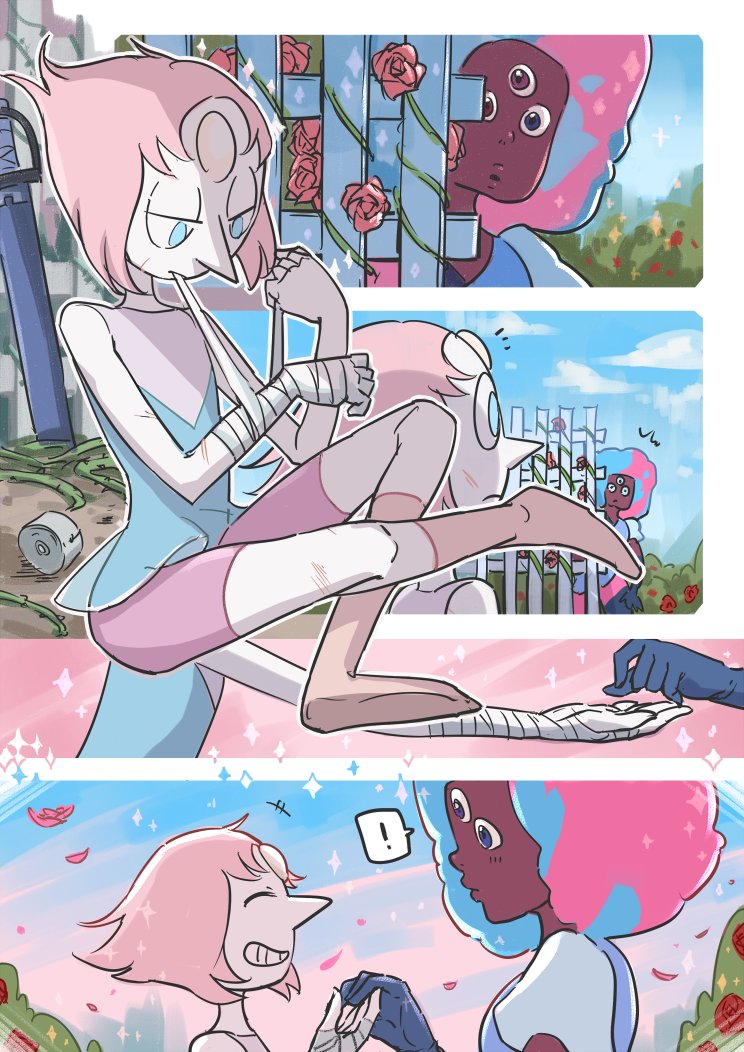 “若いパールと若いガーネット
#StevenUniverse”