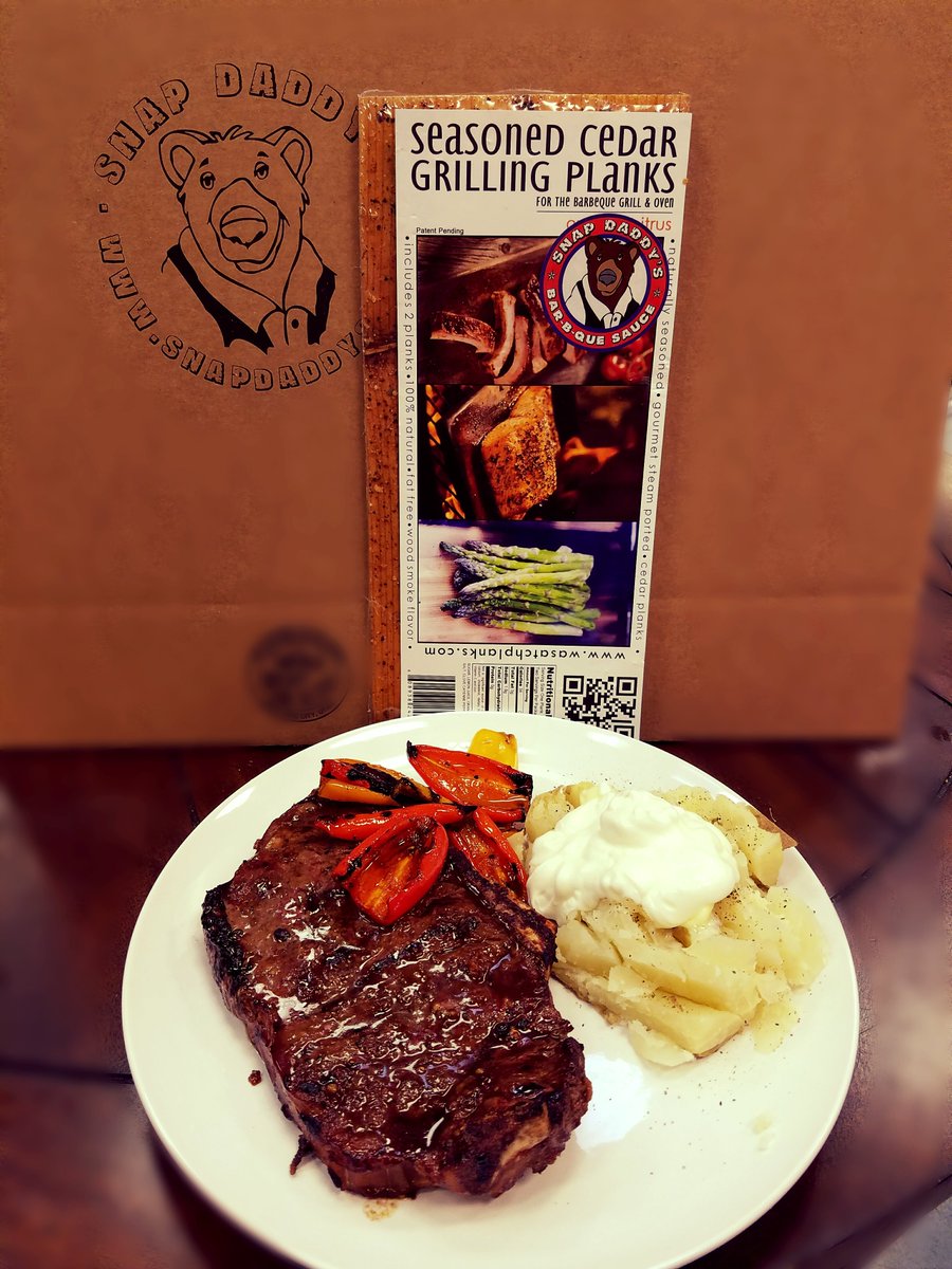 snapdaddys's tweet photo. @WasatchPlank #snapdaddys #mesquite flavored #cedarplanks is whats for dinner tonight! Have a safe Memorial weekend! https://t.co/AMzvZLGkfo