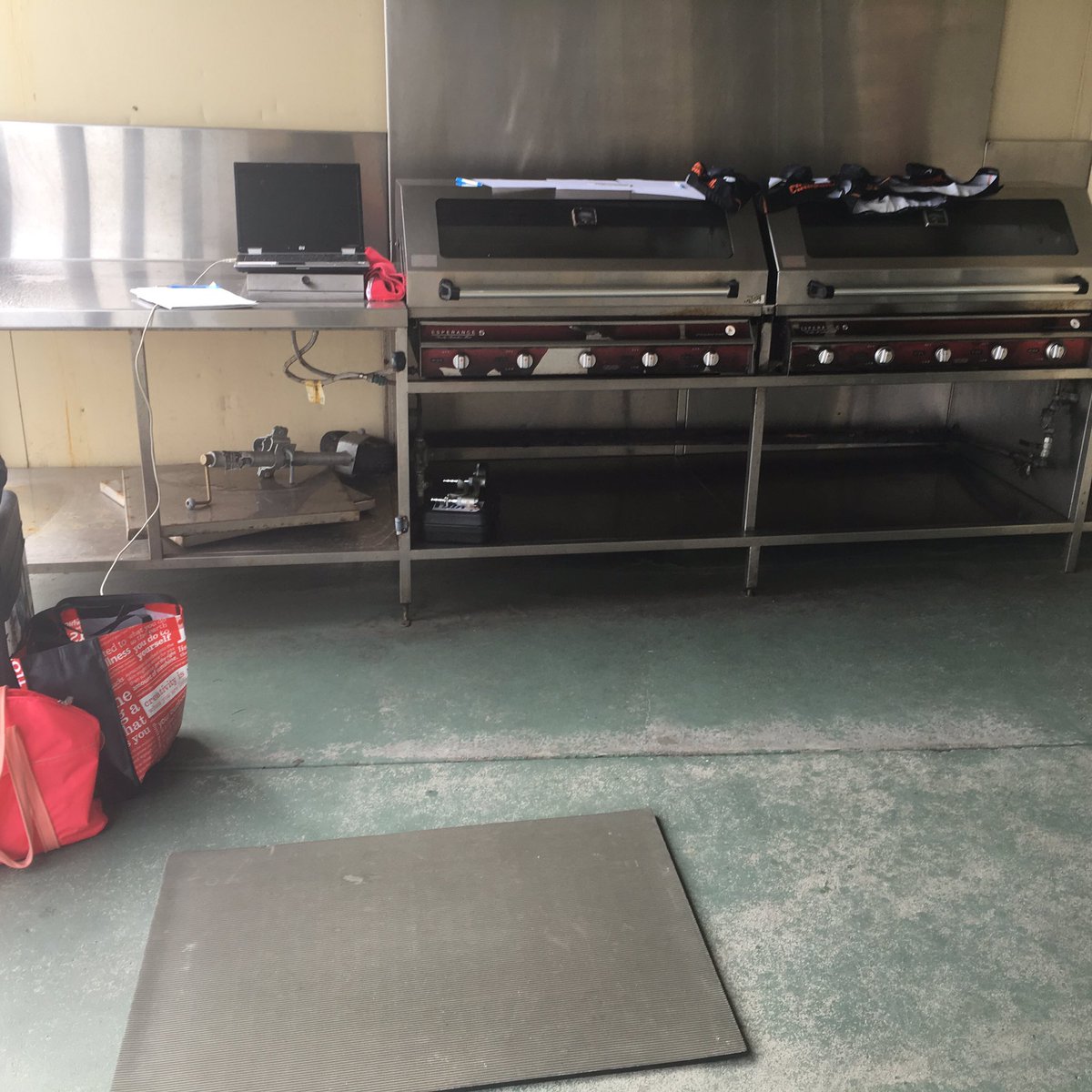 Testing set-up. BBQ's come in handy sometimes. #CMJ #grip strength #GPS #sailingloadandfatigue #honourslife