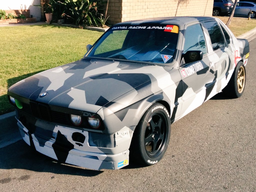 Danvalapparel's tweet photo. Last touchups for #bimmerfest
#danvalracingapparel #bimmerfest2016 #e30 #bmwe30 #driftmissile #turboe30 #compturbo https://t.co/1VkdqfEujr