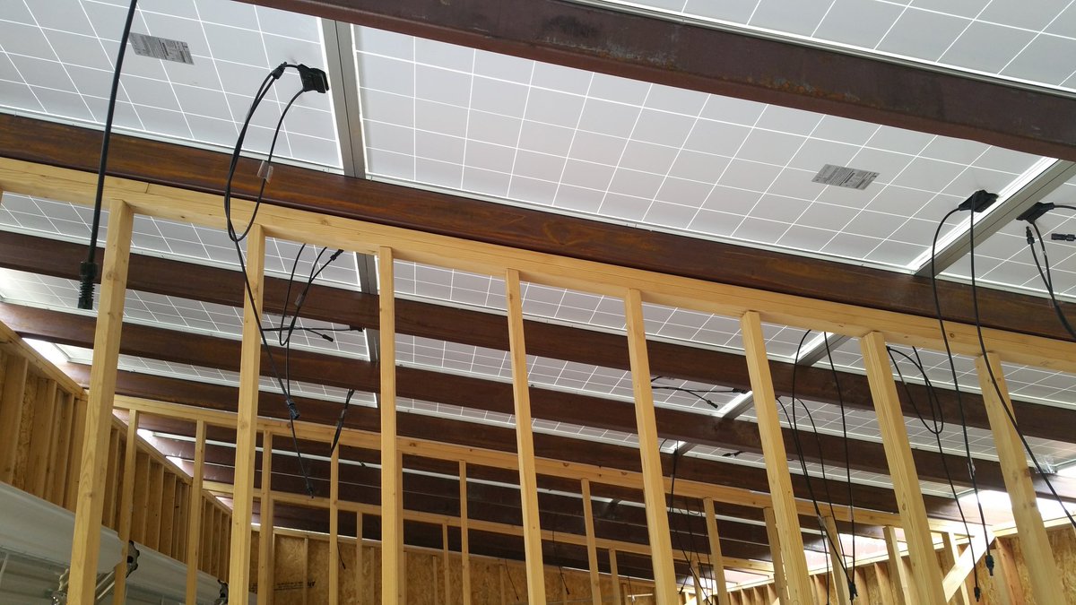 ok123tx's tweet photo. 36 #SolarPanels cover4cars+produce 11kwp electricity. #GridConnect soon. #EvChargers installed.Ready for E-Mobility https://t.co/sh4xLkudtI