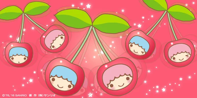 わたしたちは、真っ赤なふたごのさくらんぼ☆ あっちへこっちへ、くるくる回るの☆ 