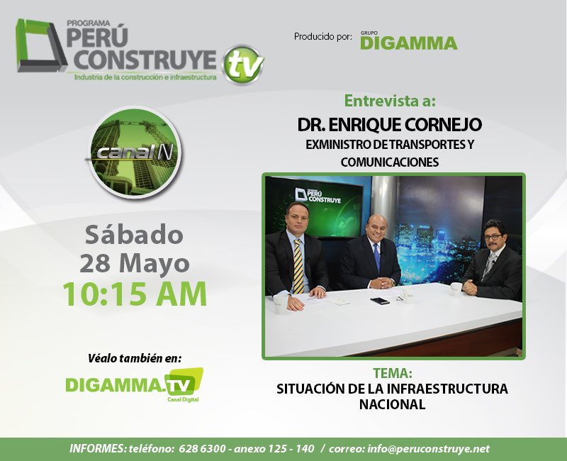 ENRIQUECORNEJOR's tweet photo. Mañana estaremos en entrevista en Programa Peru Construye de Canal N a las 10 y 15 am https://t.co/Syf9E8uVyh