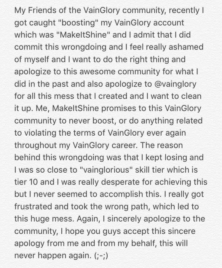 poojanux's tweet image. To the VainGlory Community :-
