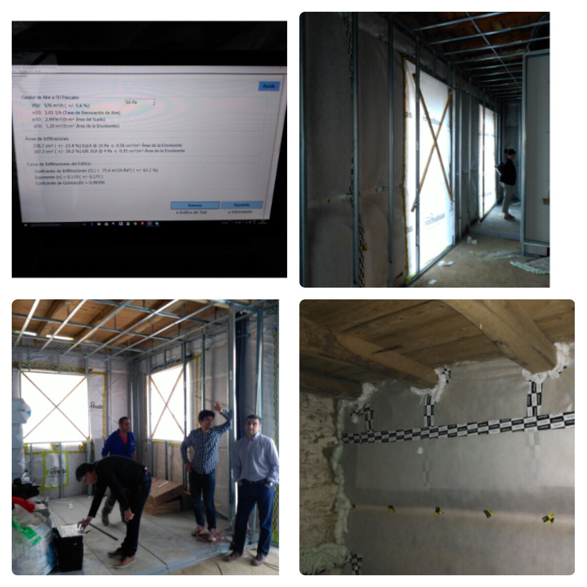 Que alegria hacer un test blowerdoor en la #enerphit #MeanaPadra y de entrada dar 1.01! <a href="/PlataformaPEP/">Plataforma Passivhaus (PEP)</a> <a href="/lopezpresa_/">Pablo López Presa</a>