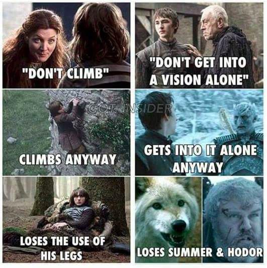 Spoileristcom's tweet image. You really need to start listening, Bran. #GameOfThrones