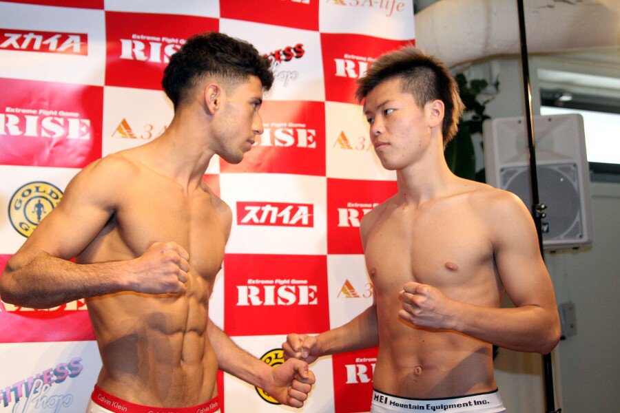 boutreview's tweet photo. [RISE] 野辺広大×前口太尊、計量でも火花。那須川天心「メインを食う」：5.29 後楽園 https://t.co/YjAz02Me3J https://t.co/AR4ryrGtcS