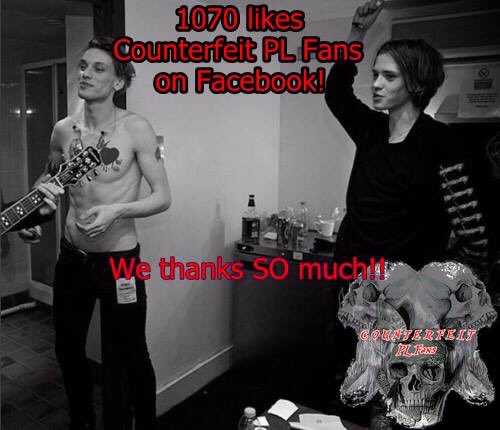 Counterfeit_PL's tweet photo. 1070 likes our FB page! ๐
Oh My Gosh! ๐ฑ
Guys, thanks so SO much! ๐ฅ
#CounterfeitPLFans #TogetherWeAreStronger https://t.co/Iard26Gyk0