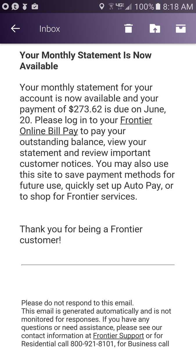 Hey @FrontierCorp @AskFrontier  Do I pay just half my bill since that's all the service I'm getting?!? #nofollowup