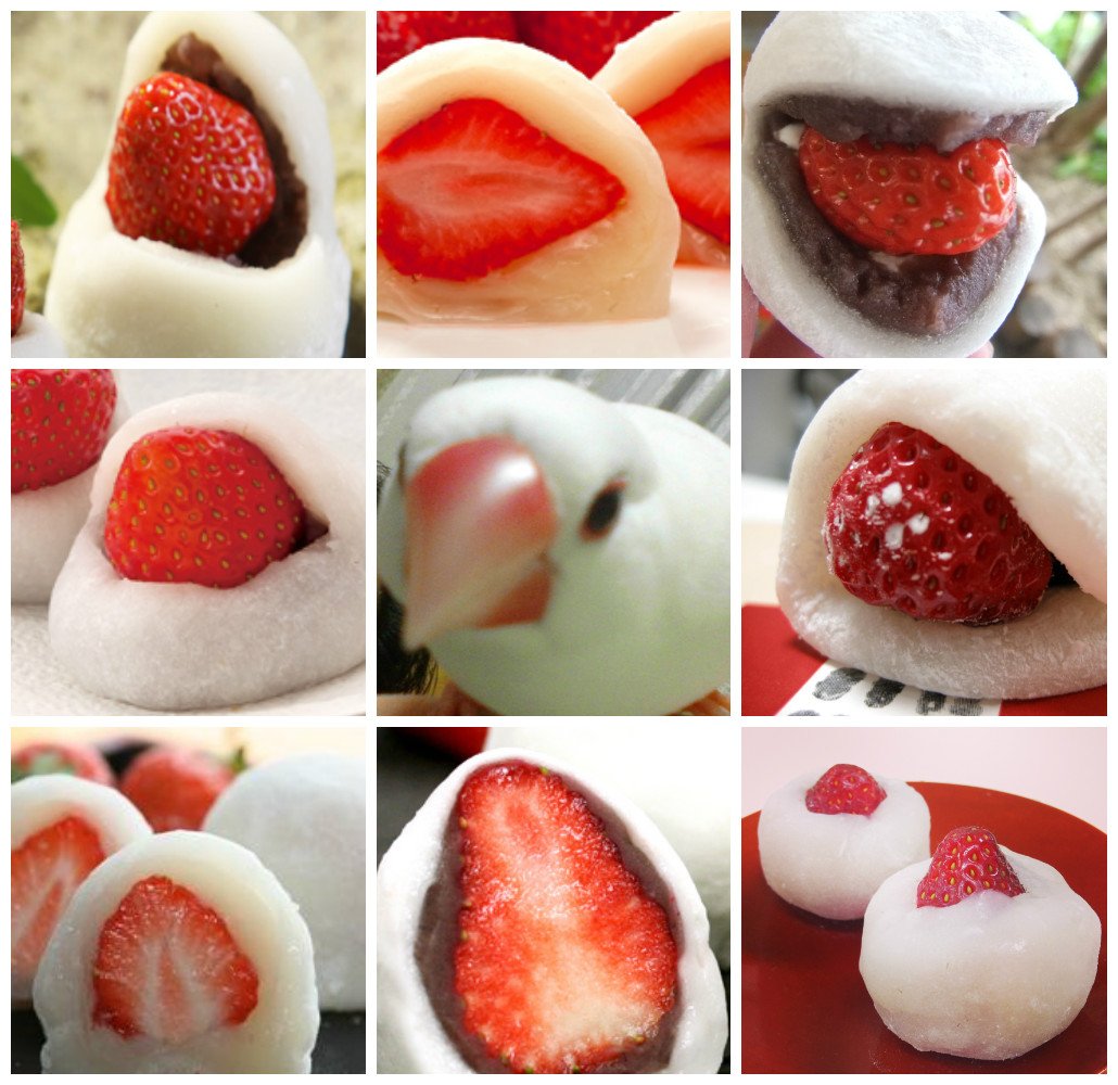 まちゃねこ Ar Twitter 真似して作ったいちご大福画像 貼ってみますね Buncho 文鳥 苺大福