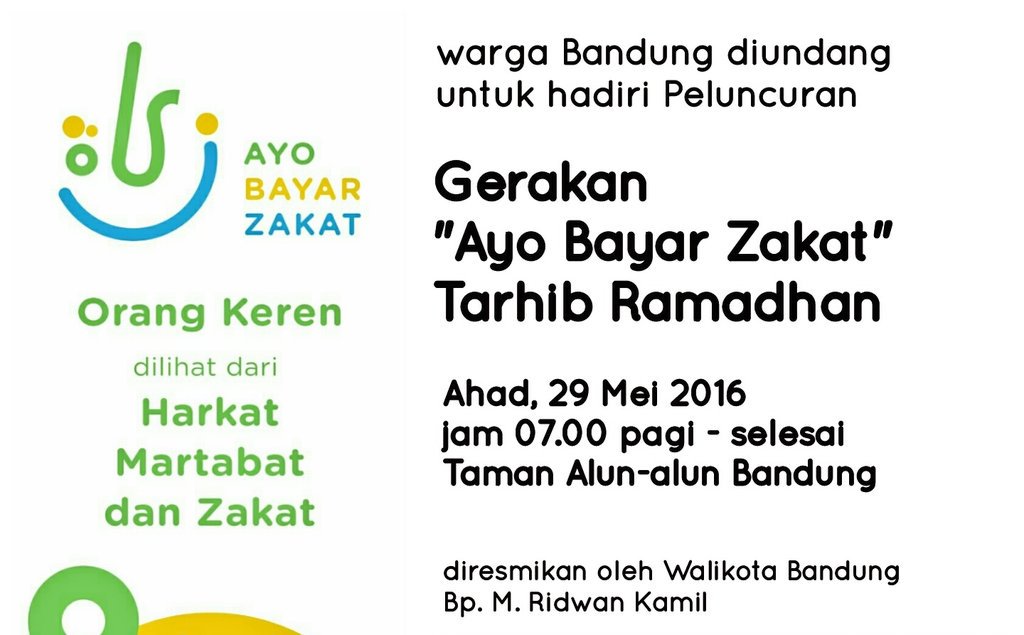 Hai Warga kota Bandung sekalian, ayo hadiri Launching <a href="/Ayo_bayar_zakat/">Ayo.bayar.zakat</a>

<a href="/ridwankamil/">Ridwan Kamil</a> <a href="/BdgKesra/">Bag.Kesra Kota Bdg.</a> <a href="/Kemenag_RI/">Kementerian Agama RI</a>
<a href="/PRFMnews/">Radio PRFM</a>