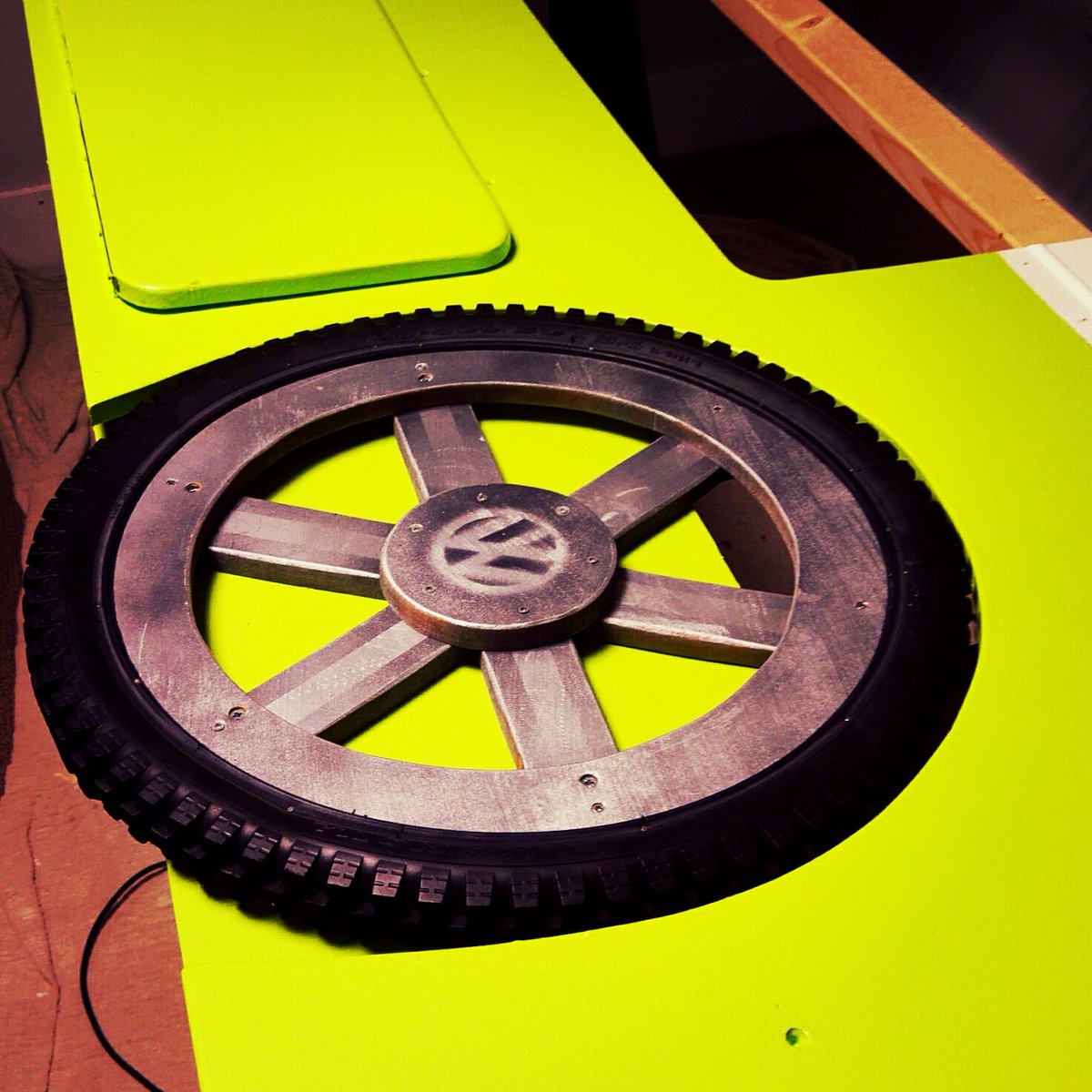 Colour to inspire. Far from just a couple of wooden toys. This children's area will rock. #creativeplay #campertheme