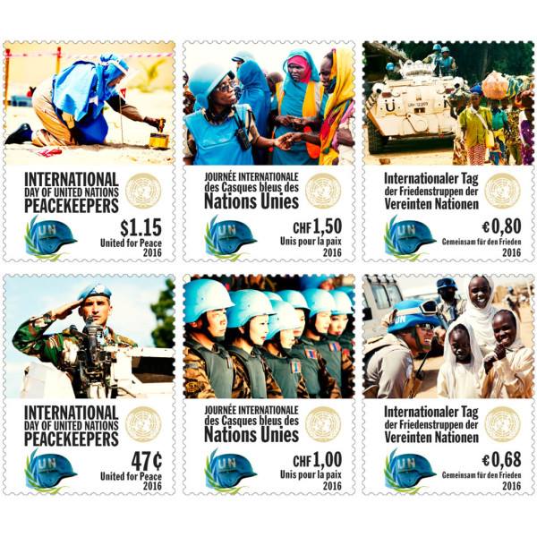 New <a href="/UNPeacekeeping/">UN Peacekeeping</a> stamps unveiled just in time for #PKDay + #WorldStampShowNY2016, see: unstamps.org/product/intern…