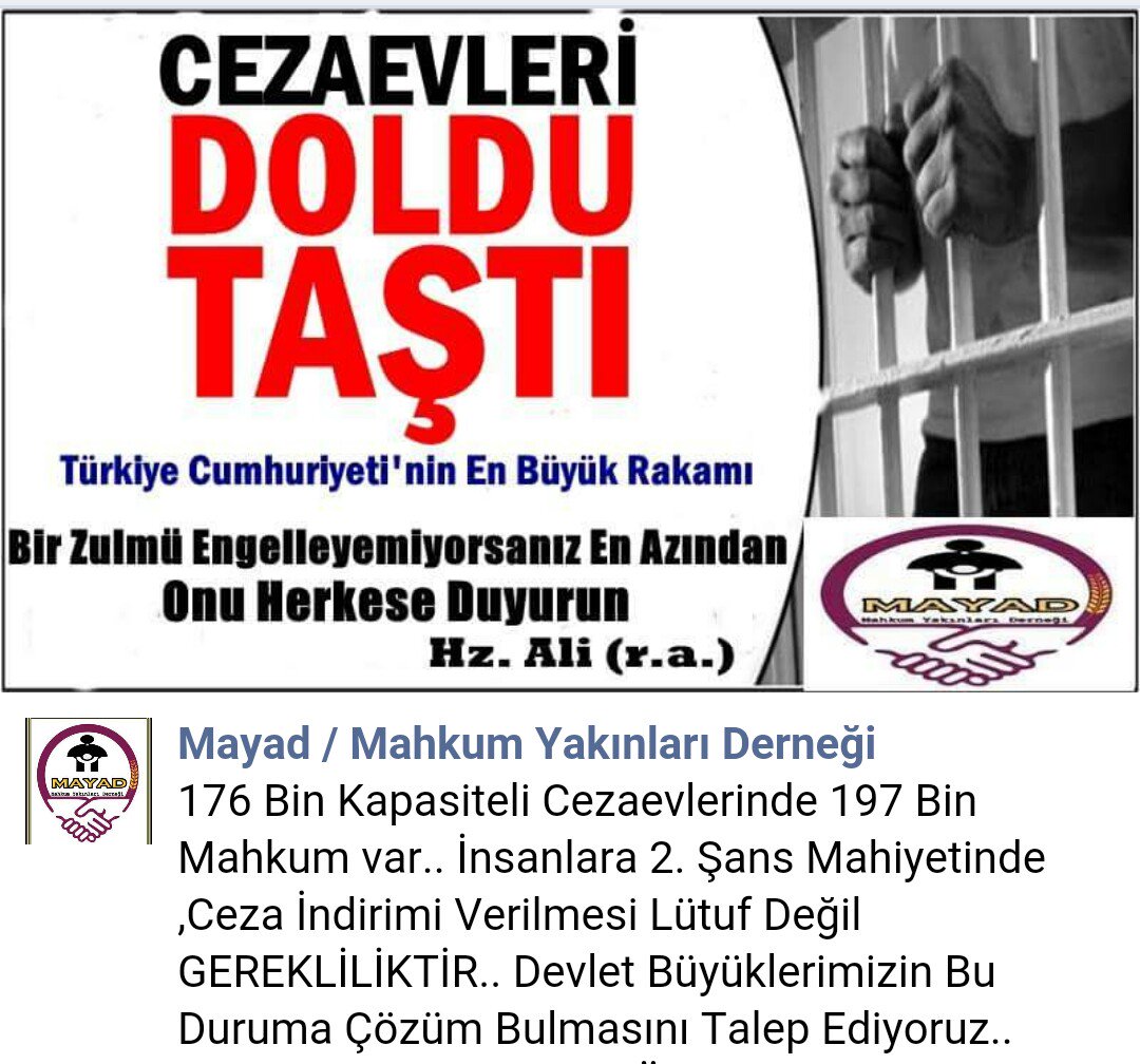 merve_sokmen's tweet photo. #KaderMahkumunaŞartlıTahliye @RT_Erdogan @bybekirbozdag @binaIiyiIdirim @VeysiKaynak https://t.co/MG6JvywU46
