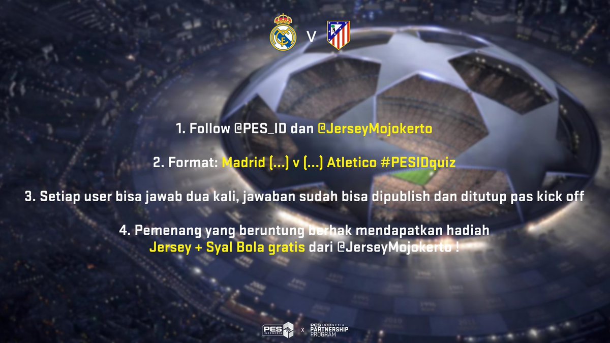 virtualballers's tweet image. RETWEET tweet ini sebagai tiket ikutan kuis, follow @JerseyMojokerto lalu kirim jawaban sesuai rules! #PESIDquiz