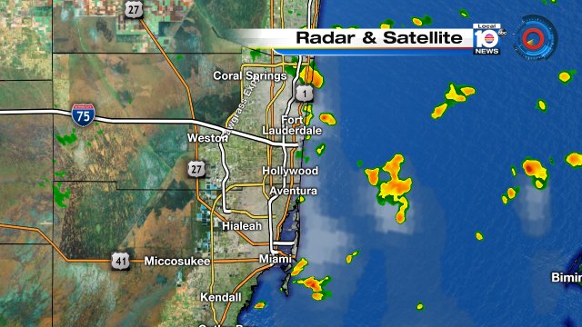 Good morning! Coastal showers continue to impact Broward county and now starting for Dade. #Flwx https://t.co/sKRvtSW1zR