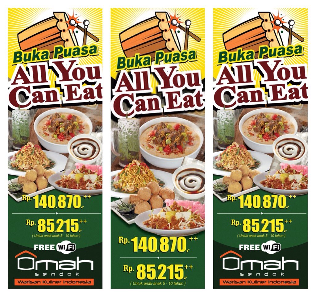 Ini dia menu paket buka puasa di Omah Sendok! Yuk reservasi sekarang juga di 021-5214531