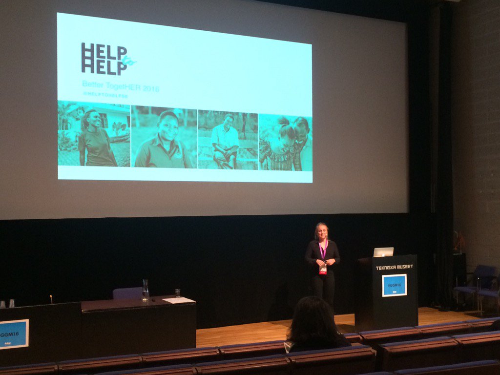 GeekGirlMeetup's tweet photo. "Är det något som kan göra världen bättre så är det IT och kvinnor" inleder Malin Cronqvist, Help to Help #ggm16 https://t.co/k4GNFHgXSz