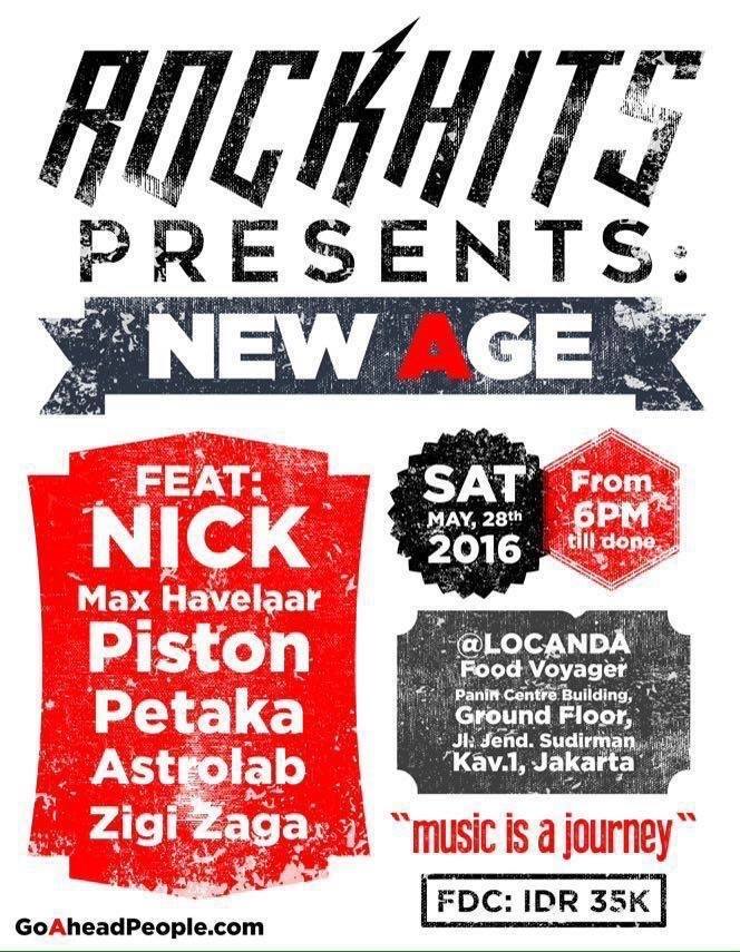 2nd gig of the week, <a href="/MaxHavelaarID/">Max Havelaar</a> at Rockhits Presents New Age at Locanda tonight! FDC: IDR 35K