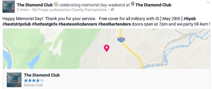 krajkovy's tweet photo. #HappyMemorialWeekend #ThankYouForYourService #free cover with Military ID #oldforgepa #beststripclub https://t.co/45XIMcQAJO