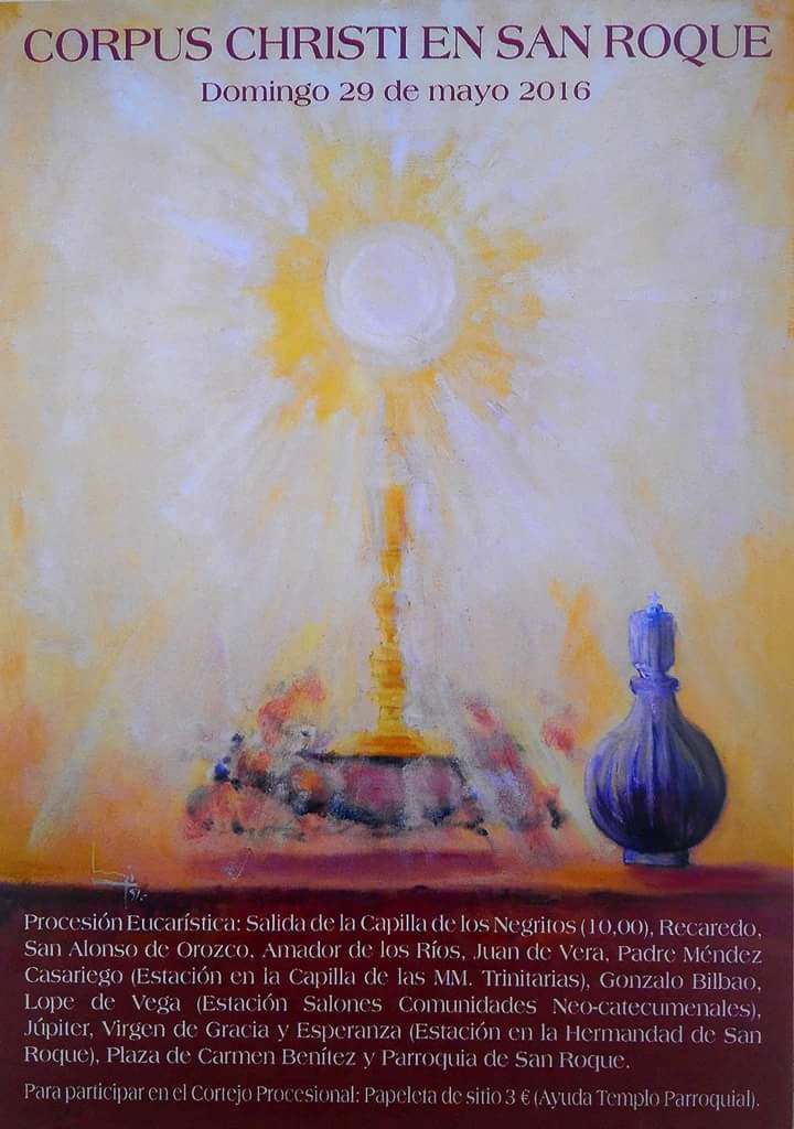 Mañana procesión Corpus Christi en San Roque (10:00) @Hdadlosnegros <a href="/BandaCruzRoja/">BM Cruz Roja</a>