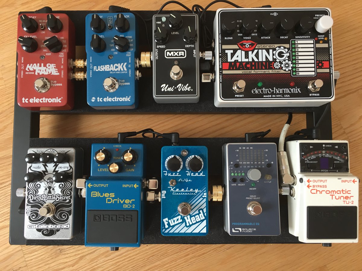 rdurnall's tweet photo. The current evolution @EHX @tcelectronic @sourceaudio @mxrpedals @catalinbread https://t.co/Y0s5oUhAgv