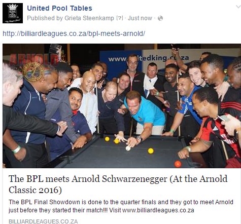 UnitedPool's tweet image. BPL Meets Arnold!
billiardleagues.co.za/bpl-meets-arno…