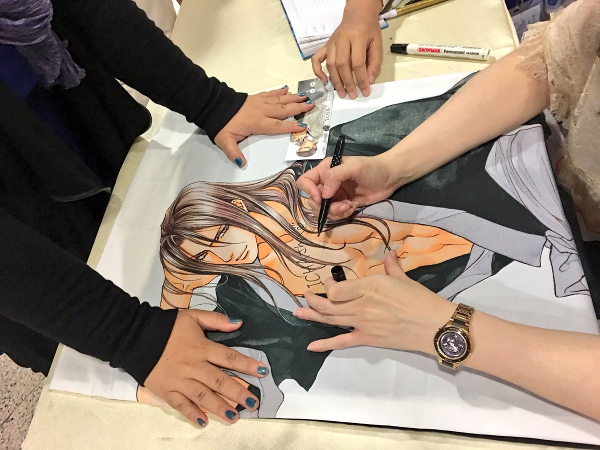 やまねあやの サイン入り描き下ろし複製原画 香港ツアー参加者プレゼント サイン会2回目も無事終了しました！ 2回目は疲労困憊でしたが、麻見