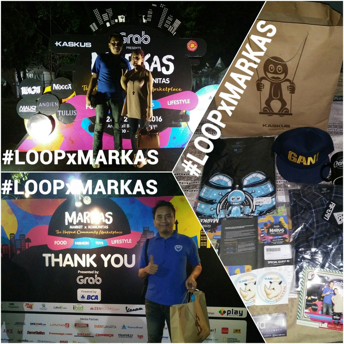 rvsgie07's tweet photo. Hari Pertama telat dateng Jam 21.30 tp tetep semangat utk belanja... Terima Kasih @LOOP_ID #LOOPxMARKAS #KASKUS2016 https://t.co/cR6sxFxX0D