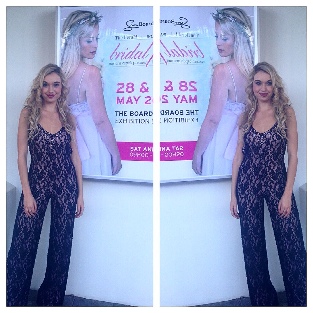 DrMikaelaDeV's tweet photo. I jump to suit in Andre Cloete's exquisite jumpsuit at the 2016 @HeraldPE #HeraldBride #BridalFair @TheBoardwalkPE https://t.co/N2HOqycuD0
